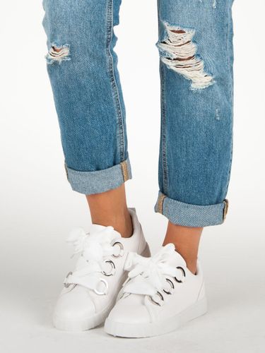 BIAŁE SZNUROWANE TRAMPKI Rozmiar - 38 na Arena.pl