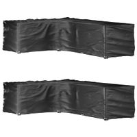 Pokrowce L na meble ogrodowe, 2 szt., 18 oczek, 220x285x80 cm