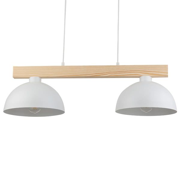Podwójna lampa wisząca skandynawska Oslo 4713 TK Lighting drewniana biała zdjęcie 1