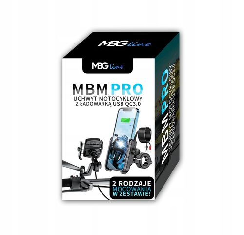 UCHWYT MOTOCYKLOWY NA TELEFON SZYBKA ŁADOWARKA USB QC3.0 MOTOCYKL + KABEL na Arena.pl