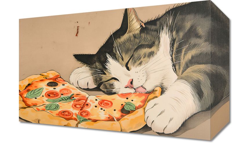 Obraz 30x20cm Pizza Dla Kota zdjęcie 1