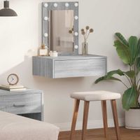 Toaletka Szary 60 x 40 x 70 cm Materiał drewnopochodny