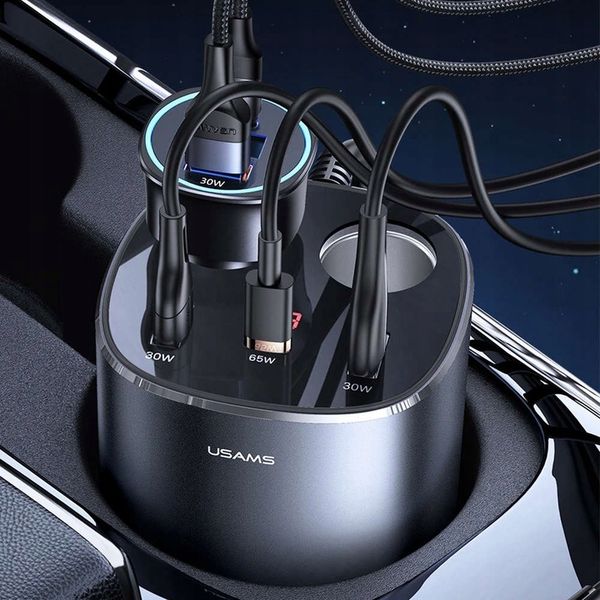 ROZGAŁĘŹNIK + ŁADOWARKA DO AUTA 2x USB USB-C 245W zdjęcie 7