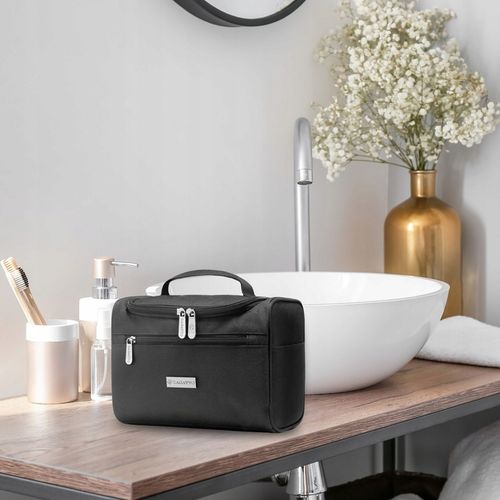 Kosmetyczka podróżna wisząca pojemna damska męska organizer czarny na Arena.pl