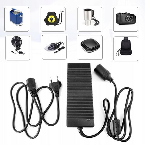 AC TO DC CONVERTER,120W 100V-240V TO 12V/10A CIGARETTE LIGHTER ADAPTER na Arena.pl