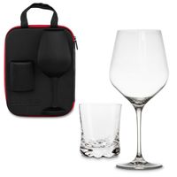 Etui dla Pary z kieliszkiem i szklanką rocznica