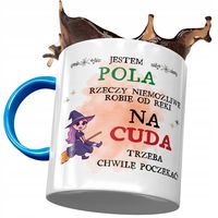 Kubek Błękitny Dla Poli Koleżanki Przyjaciółki Z Nadrukiem Ze Zdjęciem