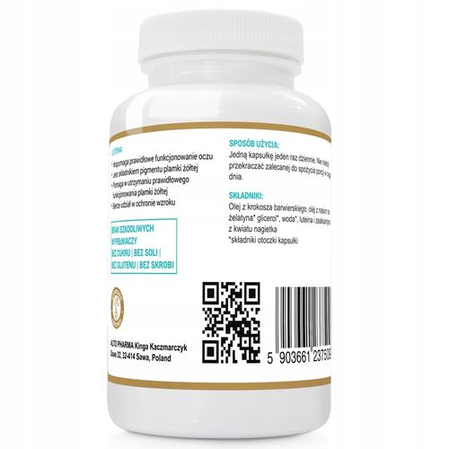 LUTEINA 40mg NATURALNA DOBRY WZROK 2x60 kaps na Arena.pl