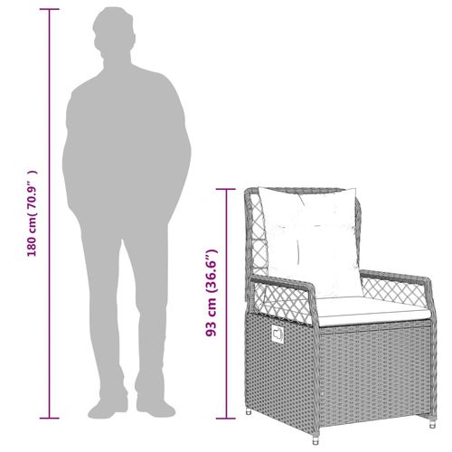 9-cz. zestaw mebli ogrodowych z poduszkami, szary, rattan PE na Arena.pl