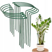 Podpórki ogrodowe zielone 8 szt metalowe do kwiatów i pnączy 40 cm