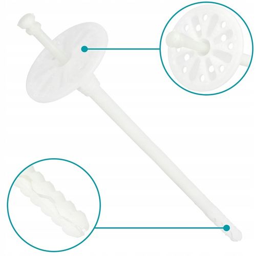 Kołki łączniki dyble izolacji do styropianu LTX fi 10 - 22 cm 100 szt. na Arena.pl