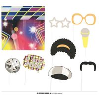 zestaw fotobudka disco 9 elementów tło fever