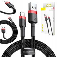 BASEUS SZYBKI KABEL USB / Lightning MOCNY PRZEWÓD DO TELEFONU KOMPUTERA 1m
