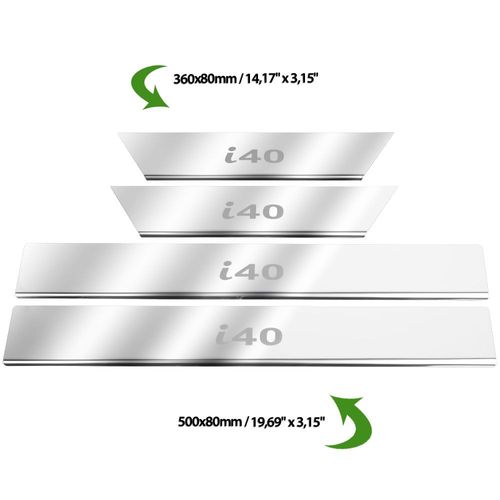 Listwa progowa HYUNDAI I40 Stal nierdzewna 304 połysk 4szt na Arena.pl