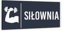 Tabliczka informacyjna SIŁOWNIA Aluminium ATRACYTOWA NADRUK UV Piktogram
