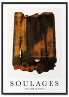 Plakat abstrakcja soulages rdza 30x40 cm w czarnej ramie
