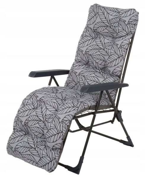 Leżak metal szary Patio zdjęcie 1