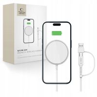 2 x ŁADOWARKA INDUKCYJNA BEZPRZEWODOWA 15W QI DO MAGSAFE USB-A / USB-C ver