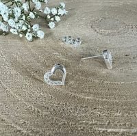 SREBRNY KOMPLET BIŻUTERII SERCE SERCA CYRKONIE 925 DLA NIEJ NA PREZENT