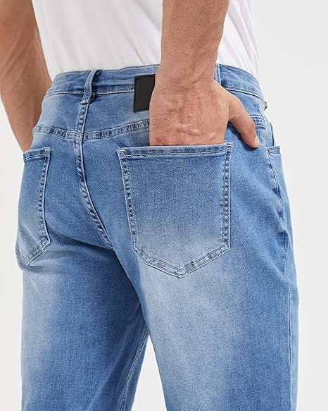 Spodnie Męskie Jeansy Slim Fit Granatowe Bawełniane Elastyczne Rozmiar 34 zdjęcie 6