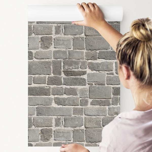 Tapeta Szary Ceglany Mur zdjęcie 4