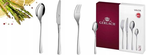 GERLACH ZESTAW SZTUĆCÓW 24ELE 6 OSÓB VALOR PUDEŁKO POŁYSK na Arena.pl