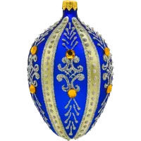 Ekskluzywne jajo Faberge z bursztynem: niebieskie