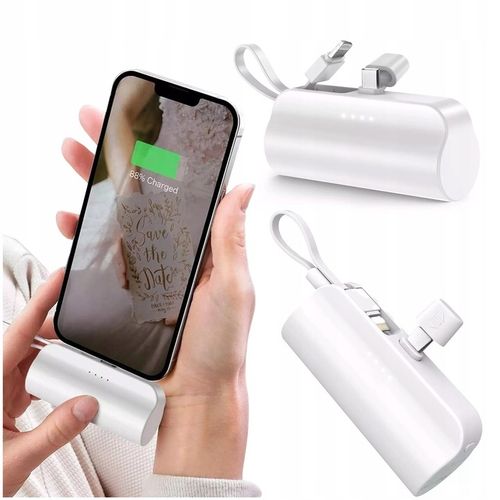 MAŁY PowerBank 5000 mAh kieszonkowy do iPhone 16 15 14 USB-C TYP-C 5000mAh na Arena.pl