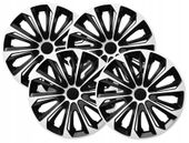 Kołpaki 4 sztuki NRM uniwersalne Strong Duoolor White Black 15”