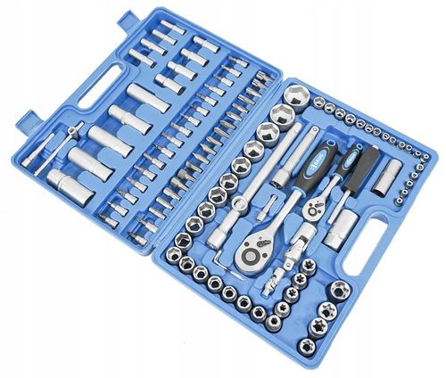 ZESTAW NARZĘDZI KLUCZY NASADOWYCH 108 KLUCZE NASADOWE 1/4" 1/2" BITY TORX na Arena.pl