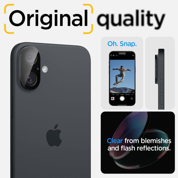 osłona aparatu spigen optik glas.tr camera protector 2-pack iphone 16 zdjęcie 12