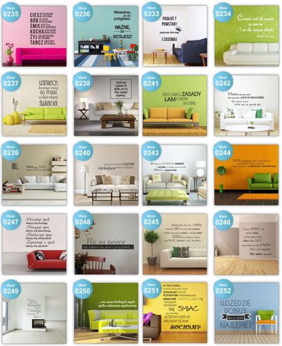 NAKLEJKA samoprzylepna NAPISY CYTATY na ścianę na Arena.pl