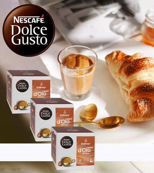 3 x Kawa NESCAFE DOLCE GUSTO DALLMAYR CREMA D'ORO INTENSA 16 kapsułek zdjęcie 3