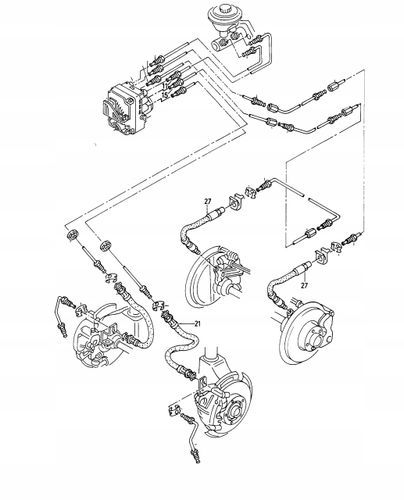 Audi A6 C4 Quattro - Zestaw Przewodów Hamulcowych Teflonowych W Oplocie na Arena.pl