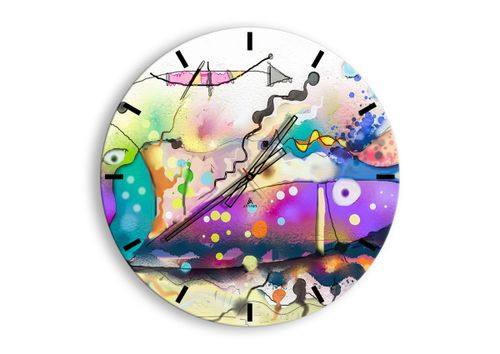 Zegar Ścienny - Ryby Pastele  - 60X60 Cm - C3Ar60X60-4096 na Arena.pl