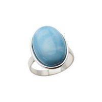 Pierścionek regulowany - owalny Larimar 18x13 w srebrze