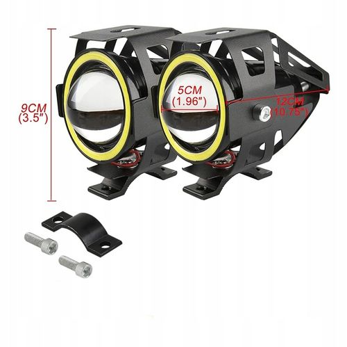 2x HALOGENY MOTOCYKLOWE LAMPY REFLEKTORY RING LED 3Ccc na Arena.pl