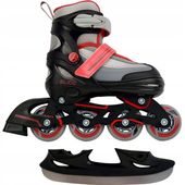 Regulowane ŁYŻWOROLKI Rolki Łyżwy 2w1 AMIGO 30-33 ABEC7 Czerwone