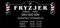 BANER reklama 130x80 FRYZJER DAMSKO-MĘSKI barber Wyprzedaż Twoje LOGO