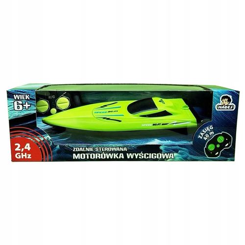 ŁÓDKA ZDALNIE STEROWANA ŁÓDŹ SPEED BOAT 4 KANAŁY 2.4GHZ 26,5CM MOTORÓWKA RC na Arena.pl