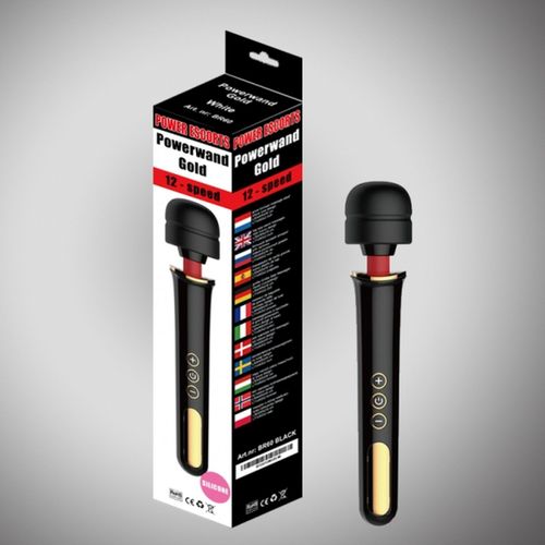 Powerwand Gold  Black Big Size Wand Massager 12 Speed Rech na Arena.pl