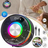 LED BEZPRZEWODOWY PRZENOŚNY ŁAZIENKOWY GŁOŚNIK BLUETOOTH 5.3, WODOODPORNOŚĆ