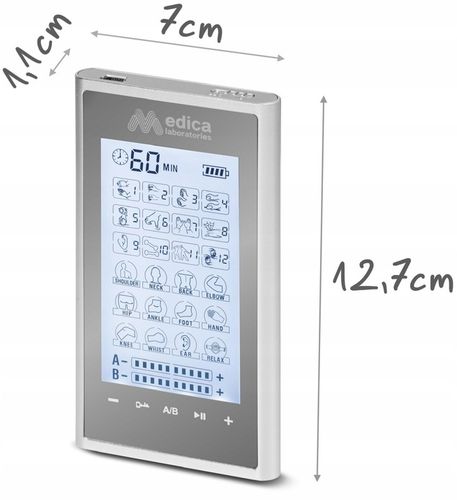 ELEKTROSTYMULATOR MIĘŚNI MASAŻER TENS EMS + ELEKTRODY 16 szt. ZESTAW XXL na Arena.pl