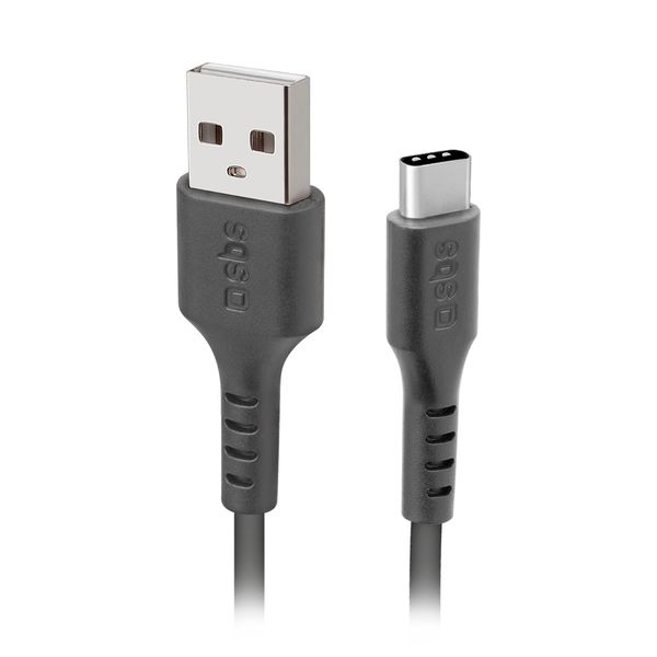Kabel przewód USB-A - USB-C 2 m - czarny zdjęcie 1