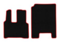 Dywaniki welurowe CARLUX-RED do Mercedes Actross MP4 2011- czarne