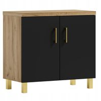 Szafka łazienkowa pod umywalkę ROCO 60 dąb craft złoty/czarny (W5)