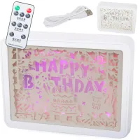 Lampka nocna tablica 3d kolory RGB LED pilot dotyk