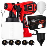 PISTOLET DO MALOWANIA ŚCIAN ELEKTRYCZNY NATRYSKOWY DO FARB 750W 9 DYSZ 1,4L