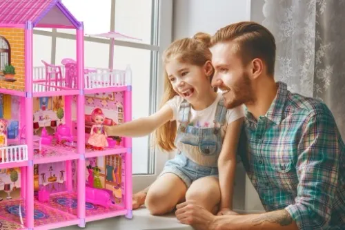 DOMEK DLA LALEK 2 LALKI MEBLE 129 ELEMENTÓW DUŻY na Arena.pl