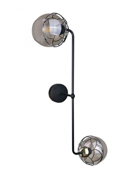 Kinkiet 2xE27 MERA BLACK/GOLD zdjęcie 1